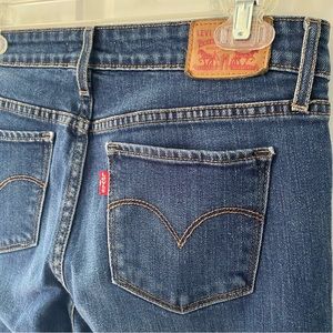 Levi’s 715 Shaping Boot Cut Jeans, Womens 28 x 30, Dusty Blues, classic denim